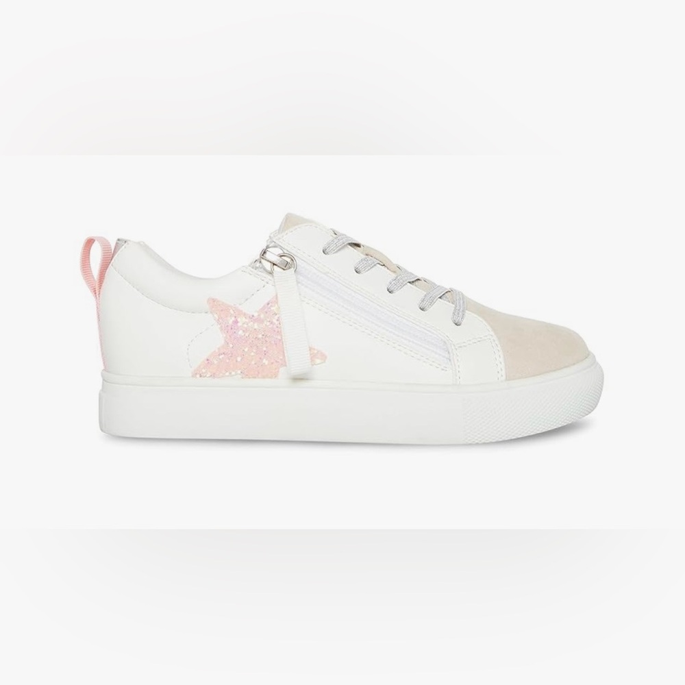 Steve Madden White and Pink Kids Sneakers